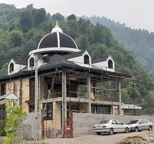 اجرای سقف شینگل و کلاهک گنبدی